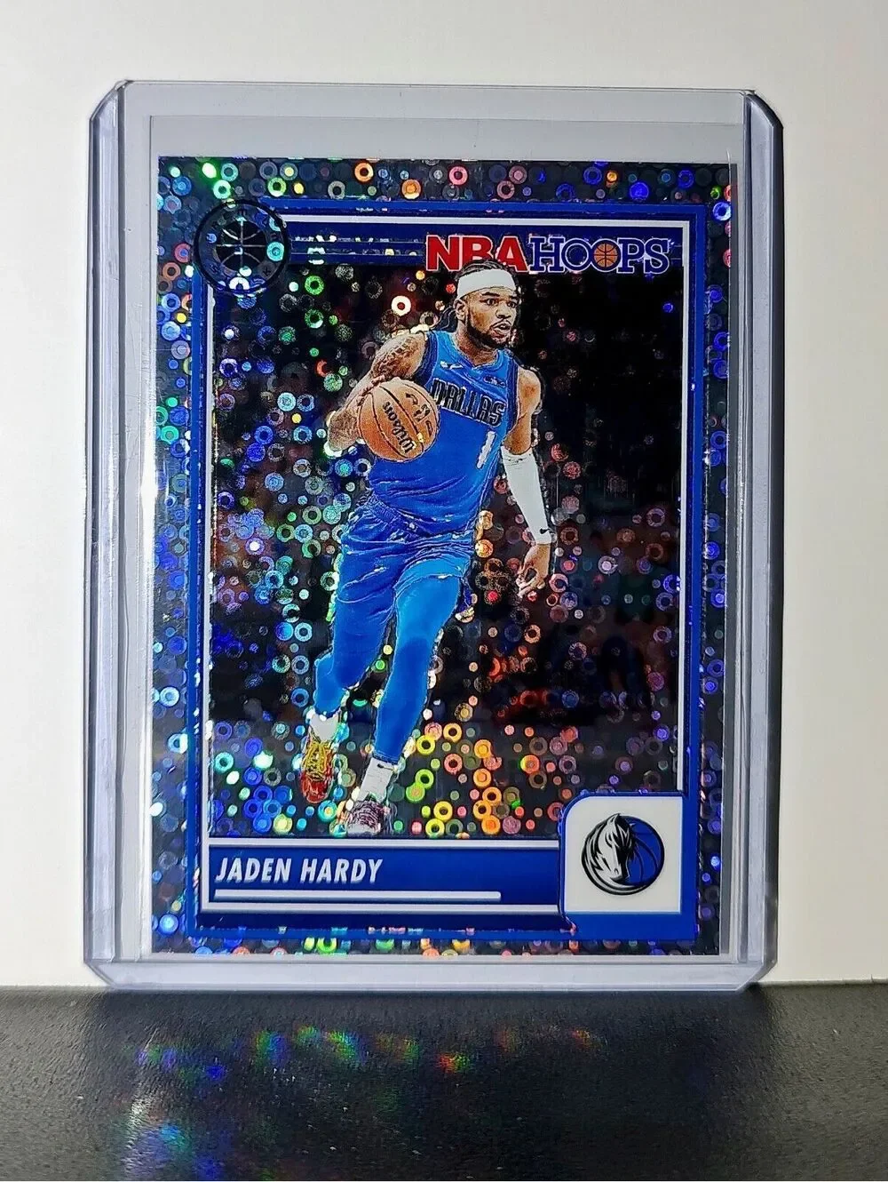 Jaden Hardy 2023-24 Panini Premium NBA Hoops #227 Disco Prizm Card Mavericks